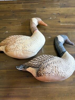 Canada Goose Stuffed Ducks Pillows Plush Decor Geese Set Grandma Cottage Granny